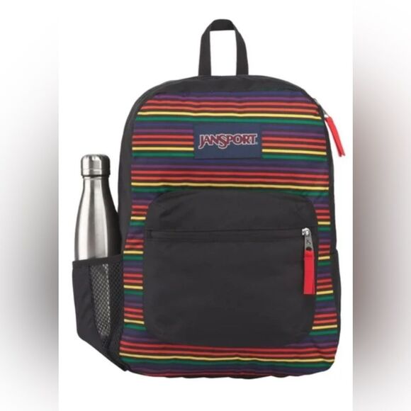 Jansport Rainbow Stripe Unisex Backpack NWT - Picture 1 of 3